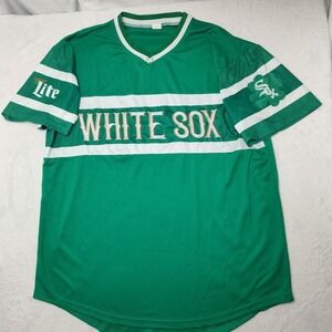 Chicago White Sox Jersey Mens XL Green Irish Shamrock SGA St Patrick Miller Lite